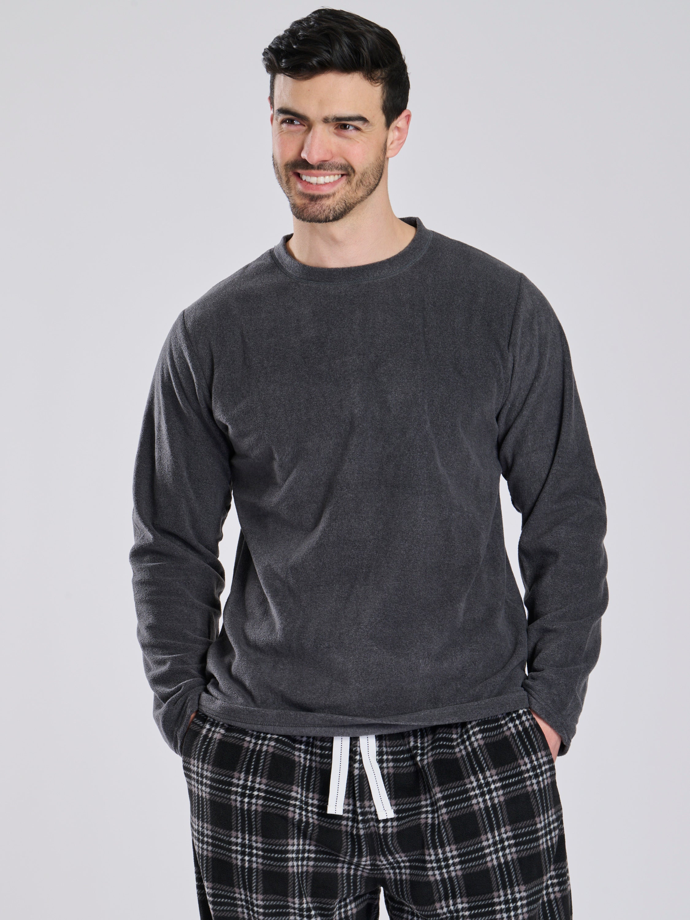 The Shut Eye Mens Pj Set In Grey - Main Image